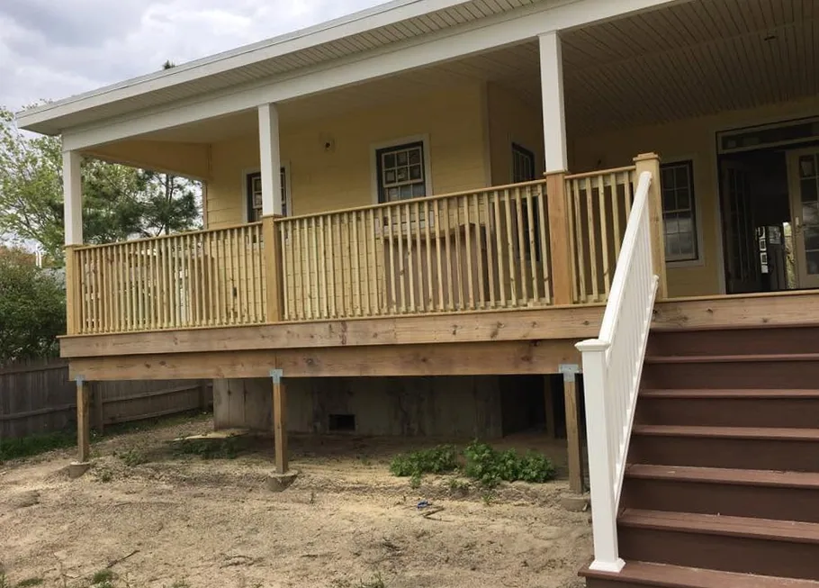 Covered porch and deck construction by North South Construction